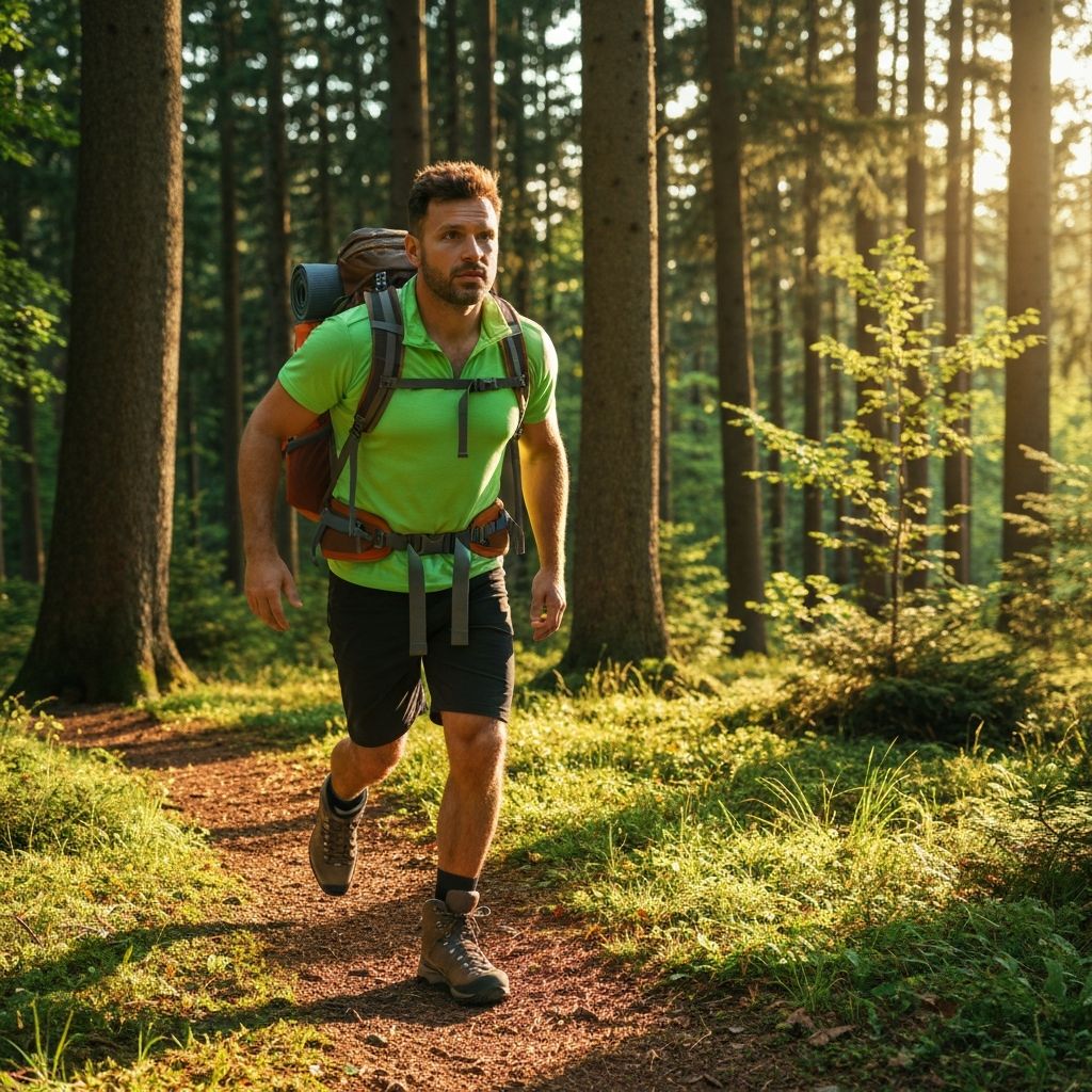 Active man enjoying outdoor activities representing healthy lifestyle